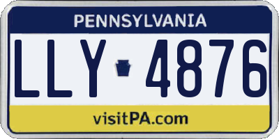 PA license plate LLY4876