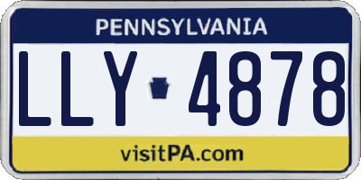 PA license plate LLY4878