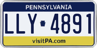 PA license plate LLY4891