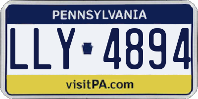 PA license plate LLY4894