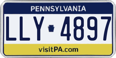 PA license plate LLY4897