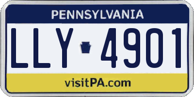 PA license plate LLY4901