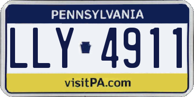 PA license plate LLY4911