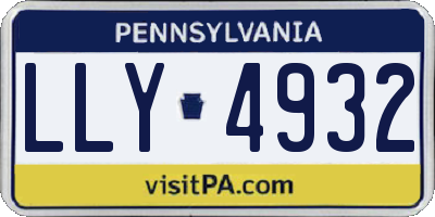 PA license plate LLY4932