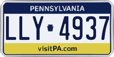 PA license plate LLY4937
