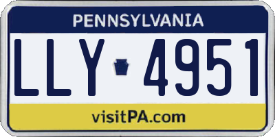 PA license plate LLY4951