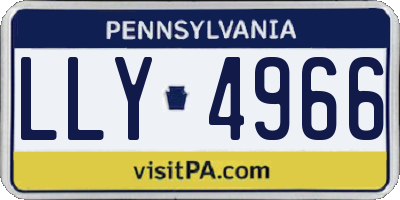PA license plate LLY4966
