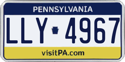 PA license plate LLY4967