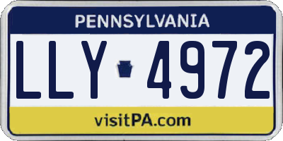 PA license plate LLY4972
