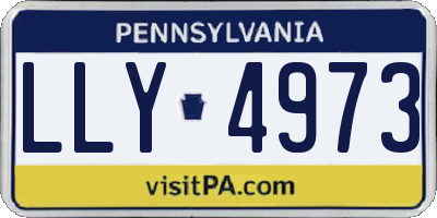 PA license plate LLY4973