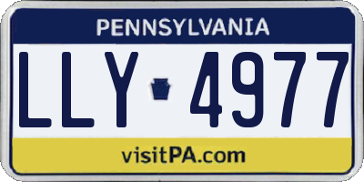 PA license plate LLY4977