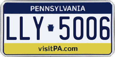 PA license plate LLY5006