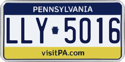 PA license plate LLY5016