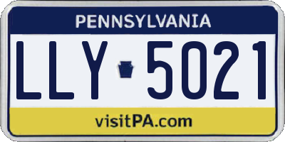 PA license plate LLY5021
