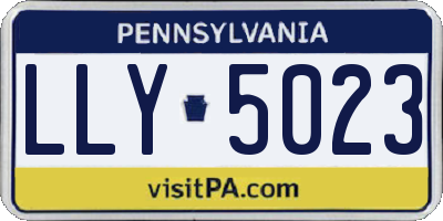 PA license plate LLY5023