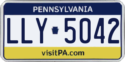 PA license plate LLY5042