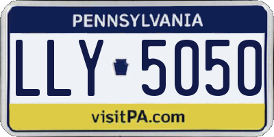 PA license plate LLY5050