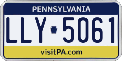 PA license plate LLY5061