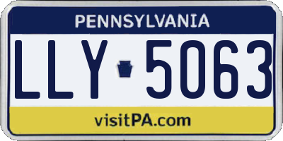 PA license plate LLY5063