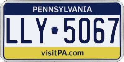 PA license plate LLY5067