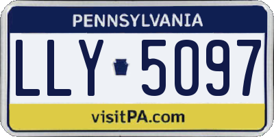 PA license plate LLY5097