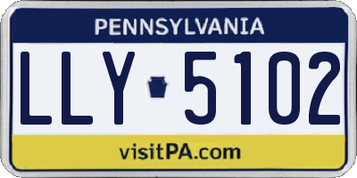 PA license plate LLY5102