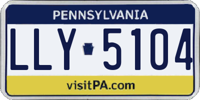 PA license plate LLY5104