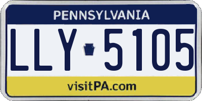 PA license plate LLY5105
