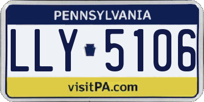 PA license plate LLY5106