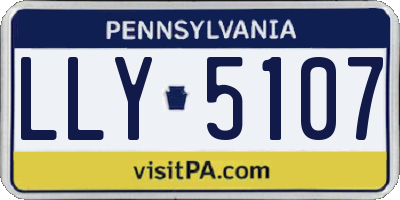 PA license plate LLY5107