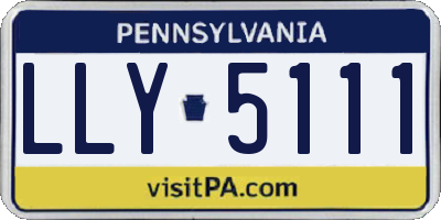 PA license plate LLY5111