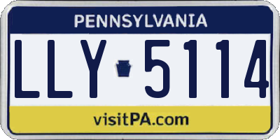 PA license plate LLY5114