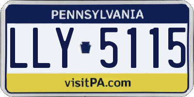 PA license plate LLY5115