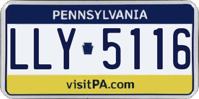 PA license plate LLY5116