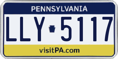 PA license plate LLY5117