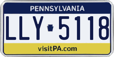 PA license plate LLY5118