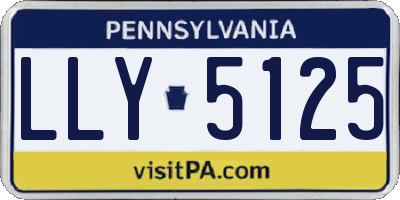 PA license plate LLY5125