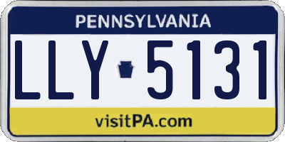 PA license plate LLY5131