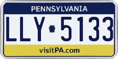 PA license plate LLY5133