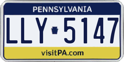 PA license plate LLY5147