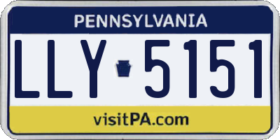 PA license plate LLY5151