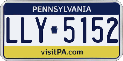 PA license plate LLY5152