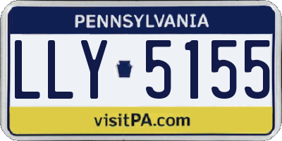 PA license plate LLY5155