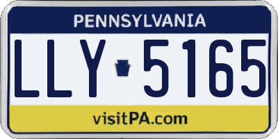 PA license plate LLY5165