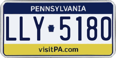 PA license plate LLY5180