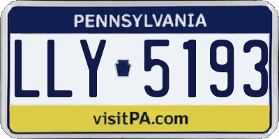 PA license plate LLY5193