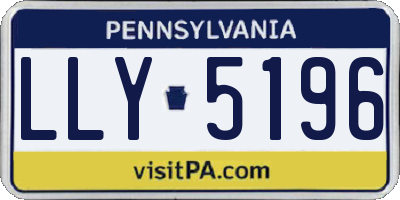 PA license plate LLY5196