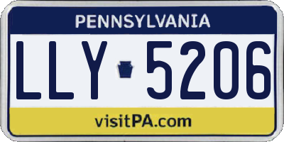 PA license plate LLY5206