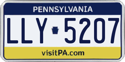 PA license plate LLY5207