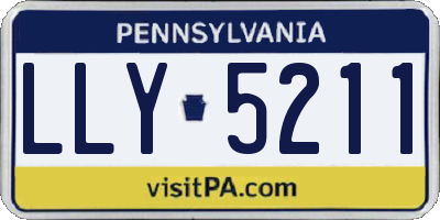 PA license plate LLY5211